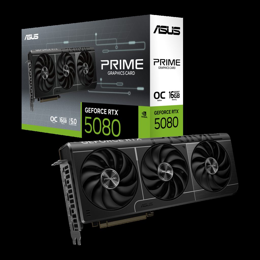 Asus GeForce RTX 5080 Prime OC 16GB GDDR7 PCI-Express Graphics Card