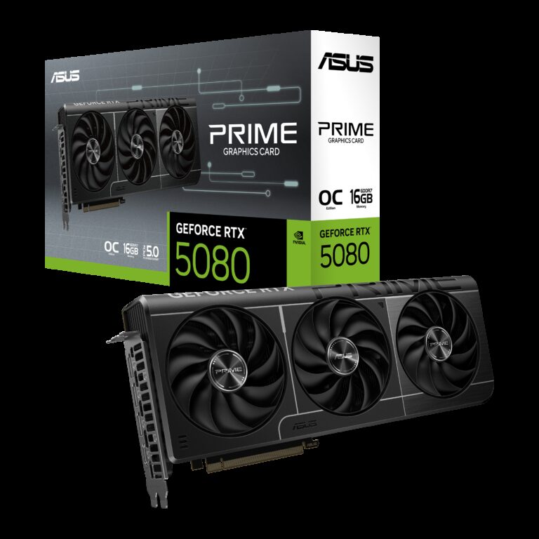 Asus GeForce RTX 5080 Prime OC 16GB GDDR7 PCI-Express Graphics Card
