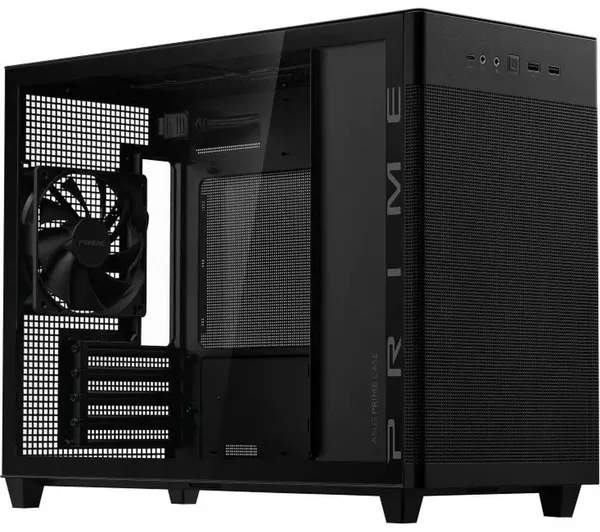 ASUS Prime AP201 TG Mini ITX Mini-Tower PC Case - Black, Tempered Glass