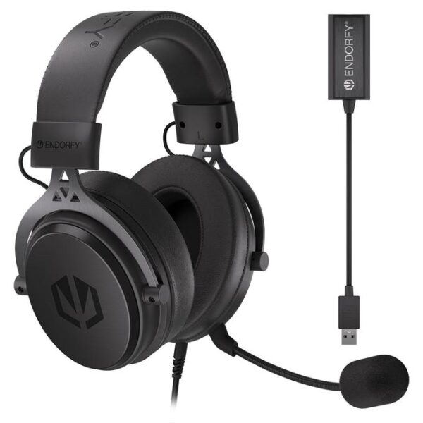 ENDORFY VIRO Plus - Wired, 20 - 20000 Hz, Boom Microphone, USB 7.1 Sound Card, Headset - Black - EY1A001