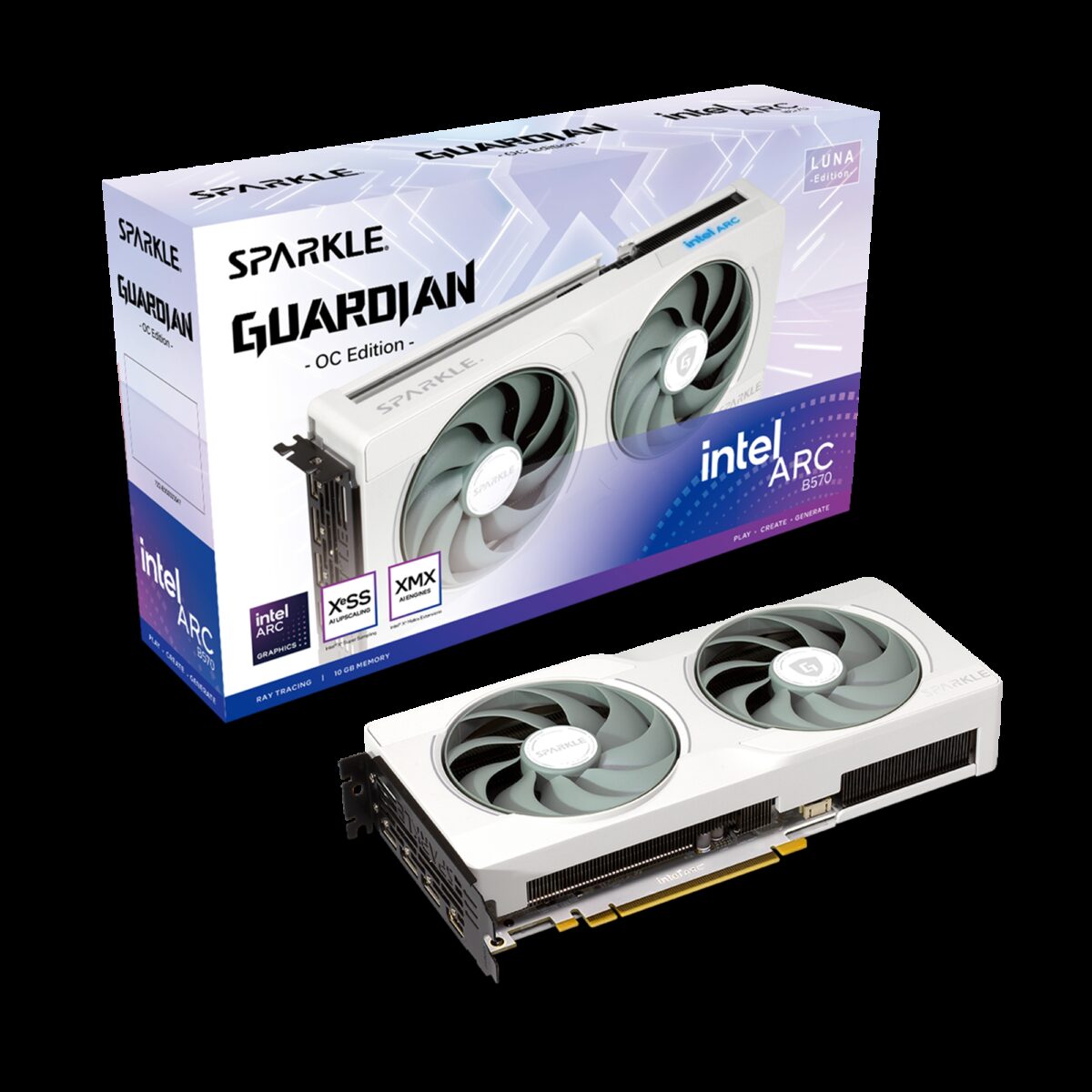 Sparkle Intel ARC B570 GUARDIAN Luna OC 10GB GDDR6 Graphics Card