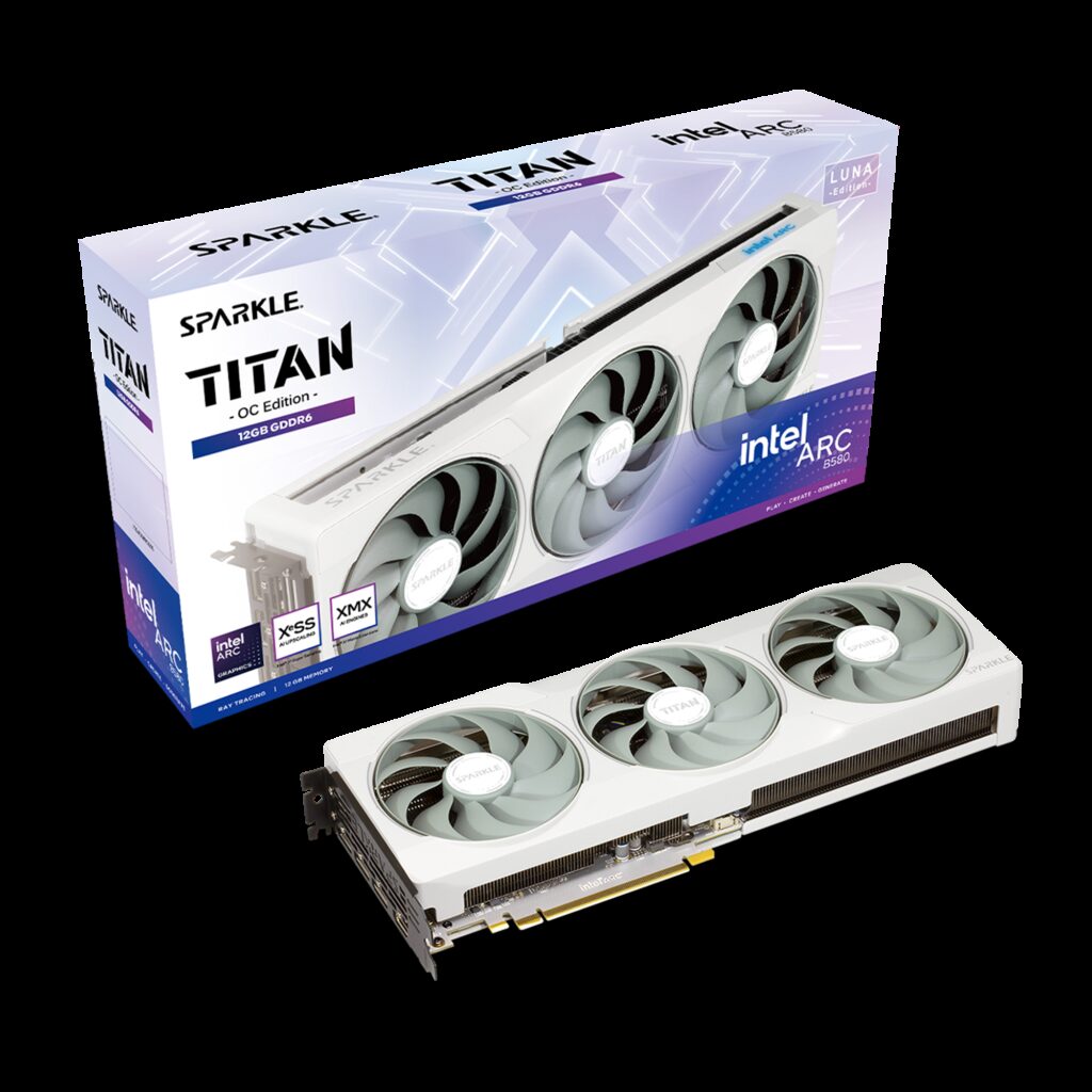 Sparkle Intel ARC B580 TITAN Luna OC 12GB GDDR6 Graphics Card