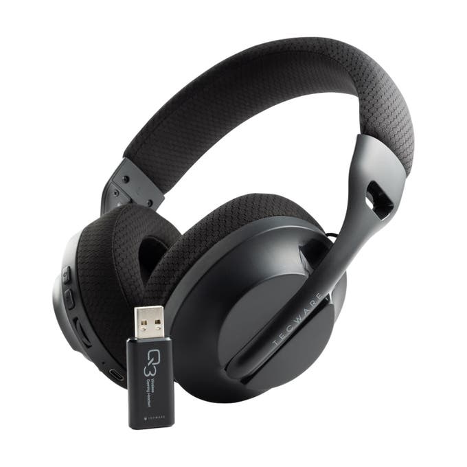 Tecware Q3 Wireless 2.4Ghz & Bluetooth Gaming Headset - TWAC-Q3W-BK
